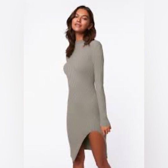 Missguided Brown Split T-Shirt Dress Size 8 - Picture 1 of 8